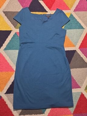Banana Republic Teal Cap Sleeve Dress Size 10